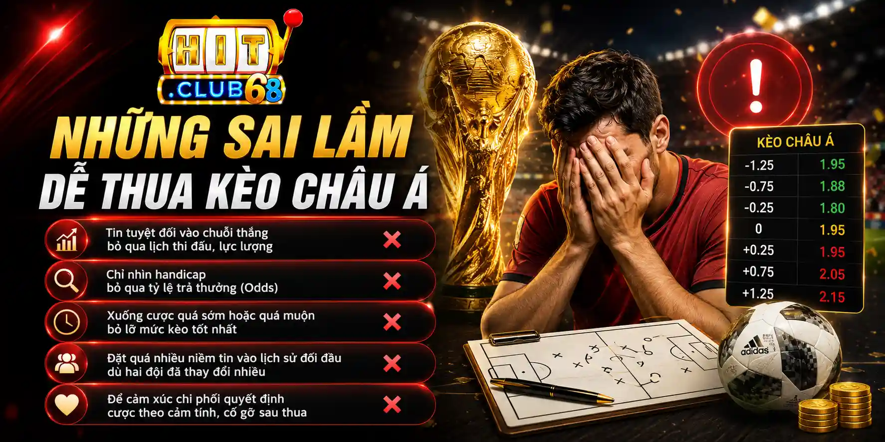 Kèo Châu Á Hitclub: 7 Cách Đọc Kèo Chuẩn World Cup 2026 Những sai lầm khiến người chơi dễ thua kèo châu Á Hitclub